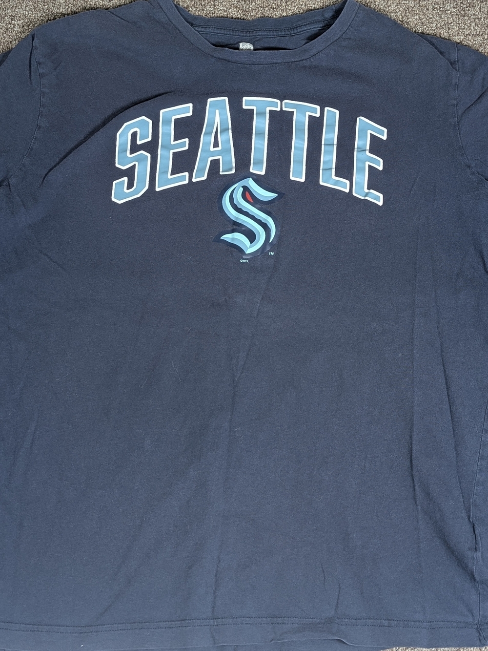 Seattle Kraken NHL Fanatics T Shirt Mens Extra Large XL Blue